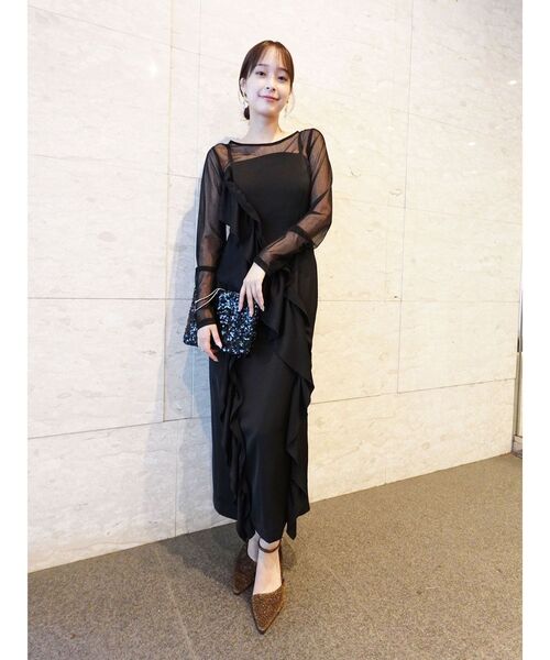 LAGUNAMOON（ラグナムーン） ドレス LADYアシンメトリーフリルキャミ