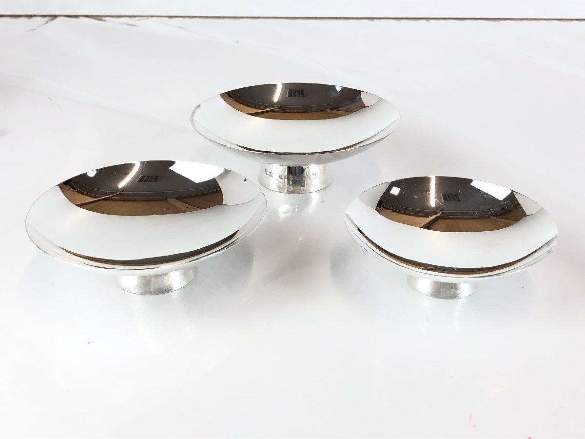 純銀杯 3個セット 銀杯 純銀製 3個セット。 銀杯 純銀 盃 3個