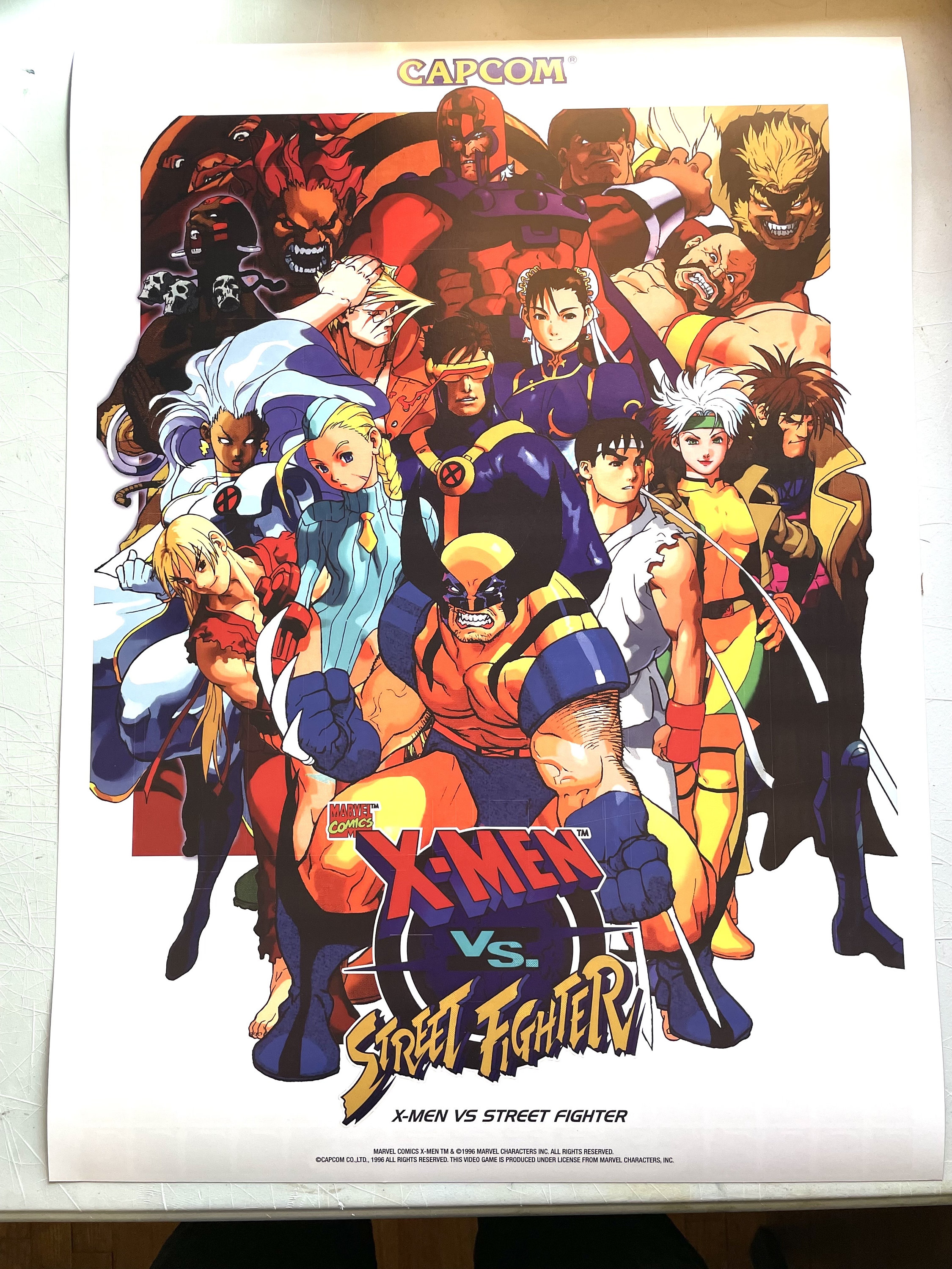 エックスメン VS. ストリートファイター』販促ポスター CAPCOM 非売品