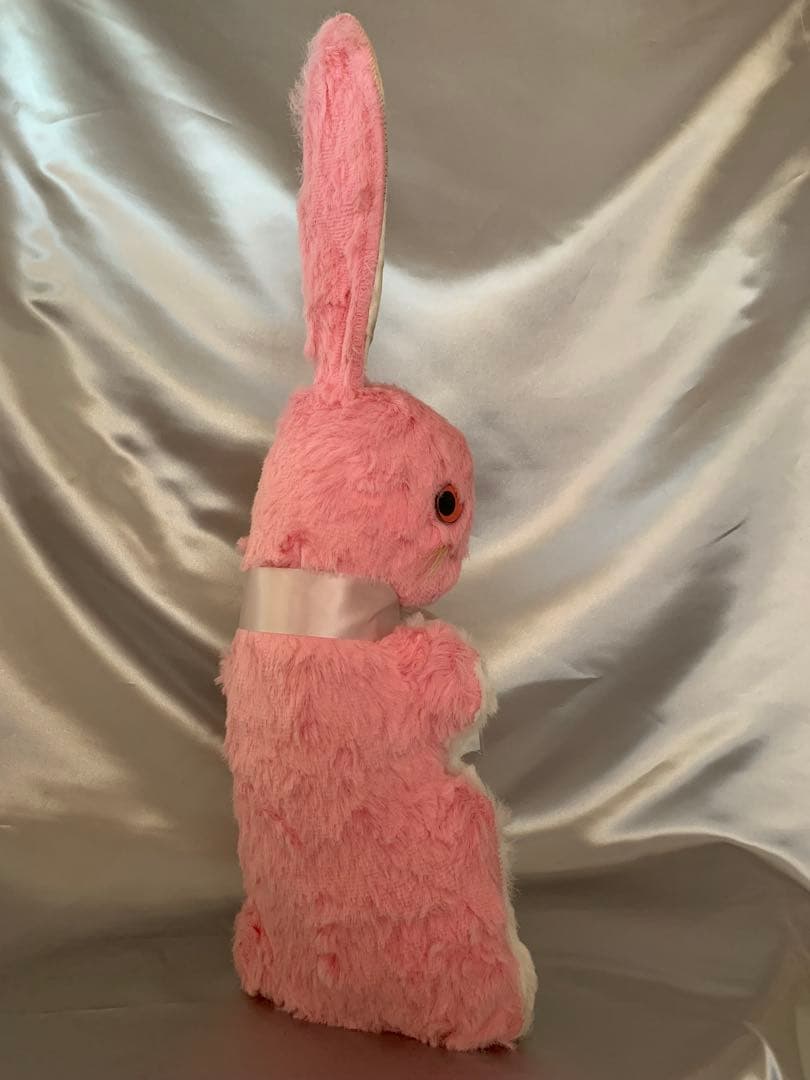 ビンテージドール　ピンクのキョロ目のバニー　うさぎ　ウサギ　bunny レトロ