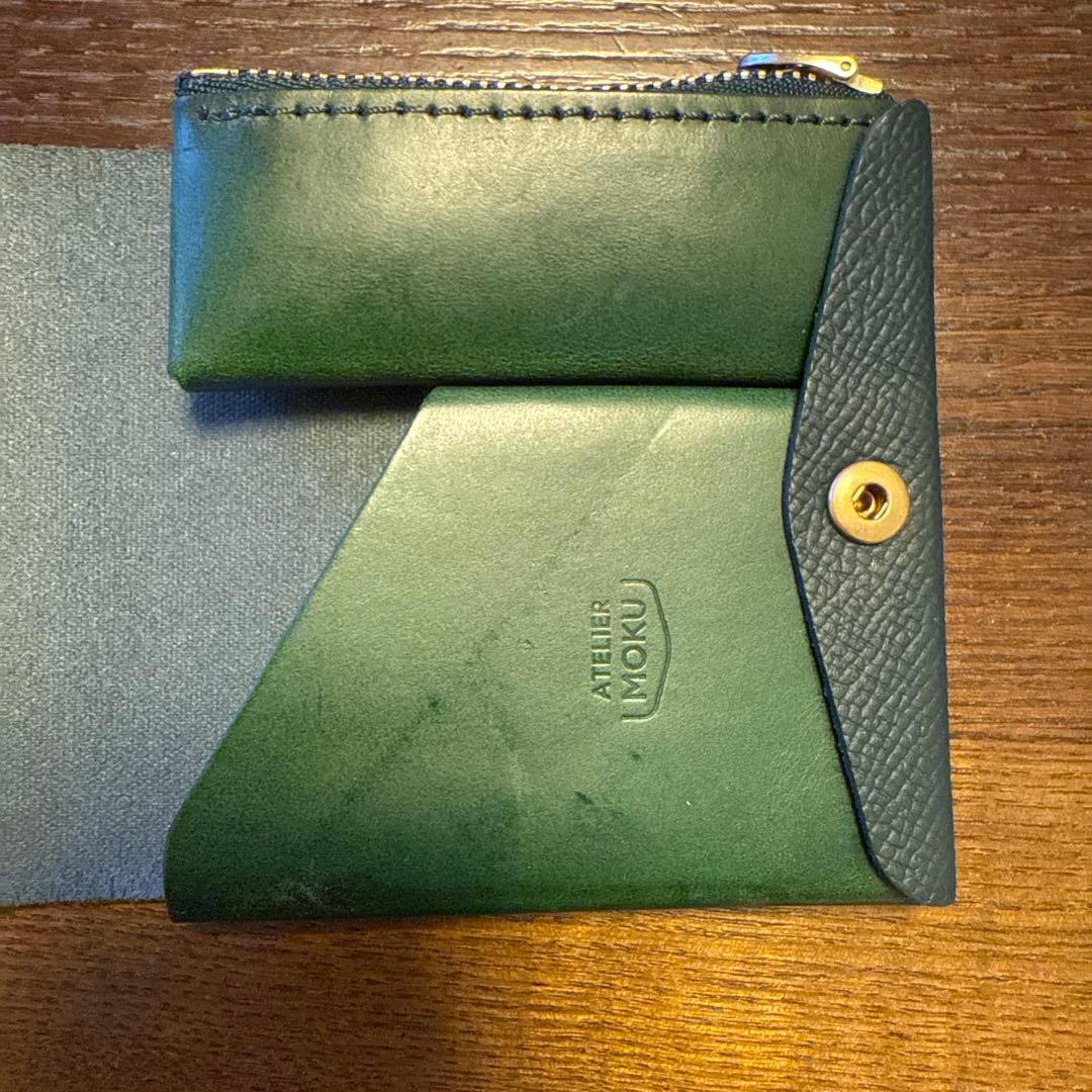 小さく薄い財布 Saku ver.3 Noblessa moku 緑