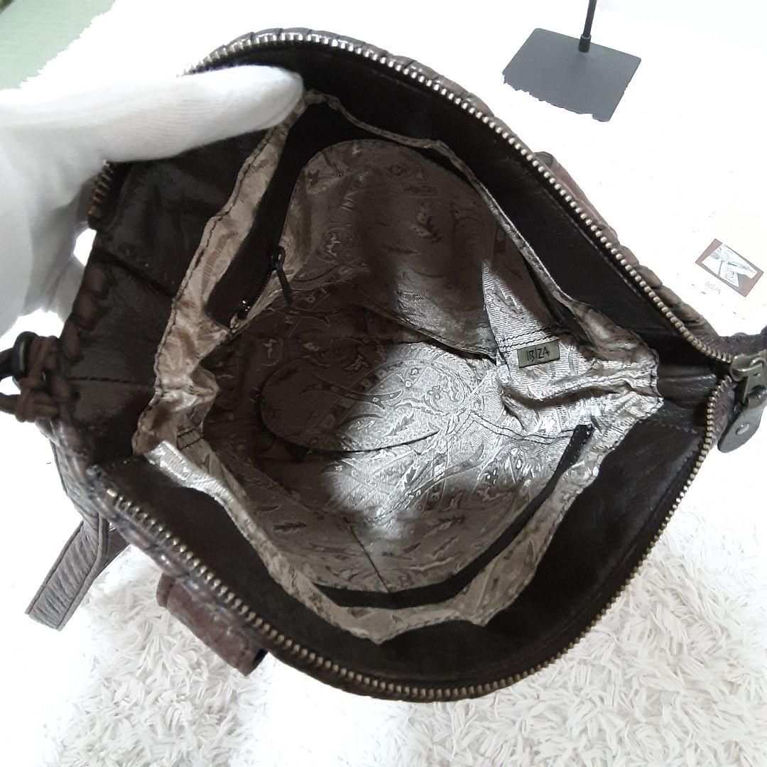 IBIZA イビサ　ペッカリー　2way ブラウン　バッグ　レザー